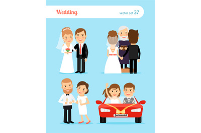 Wedding people vector