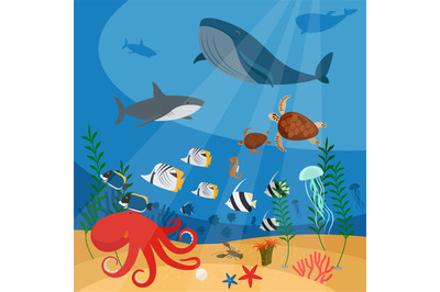 Underwater vector background