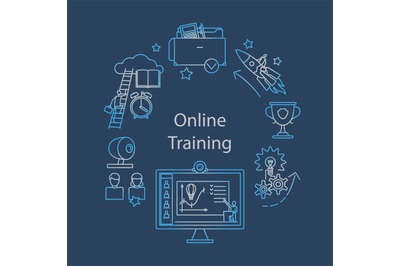 Webcast&2C; E-learning and Online Event Outline Icon