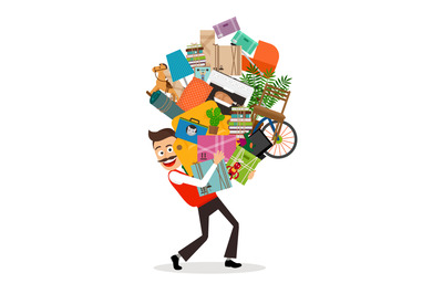 Man moving illustration