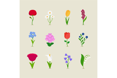 Stylized mod flowers