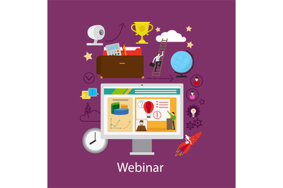 Webinar and online learning concept