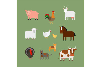 Farm animals vector