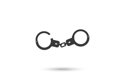 Handcuffs icon vector