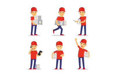 Delivery man vector