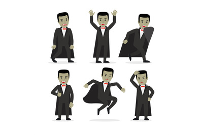 Dracula vampire cartoon character vector