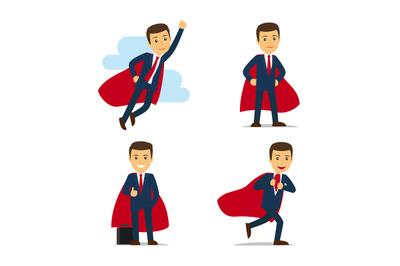 Businessman superhero vector