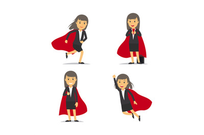 Businesswoman superhero vector