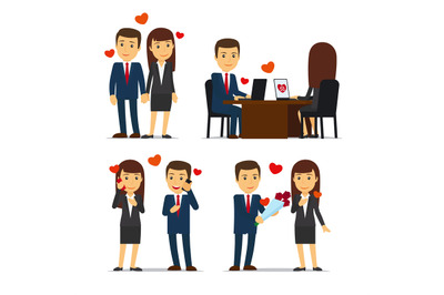 Office romance or love affair at work