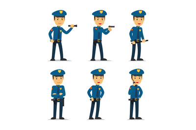 Police officer vector character