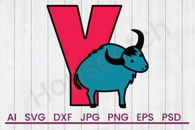 Y For Yak - SVG File, DXF File