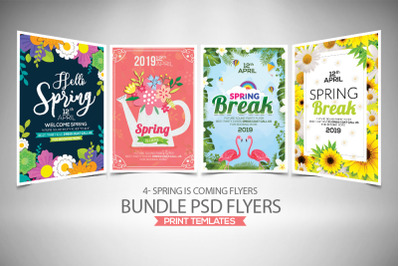 4 Spring Festival Flyers Bundle