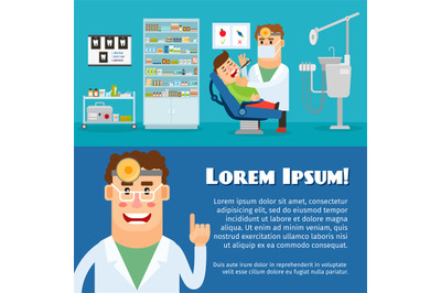 Dental office vector illustration