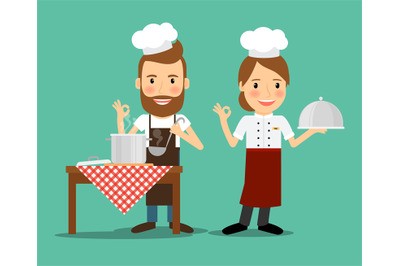 Culinary chefs vector