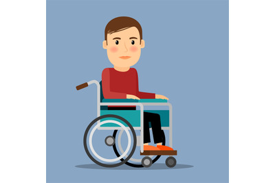 Disabled man in wheel chair