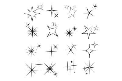 Sparkles line icons