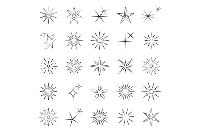 Sparkles, starbursts and fireworks icons