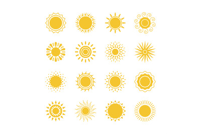 Sun icons collection