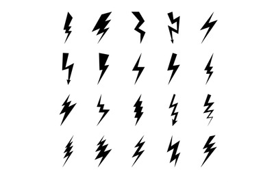 Lightning bolt icons