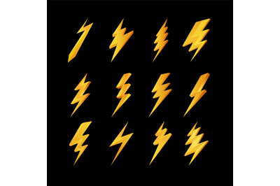 Lightning icons collection