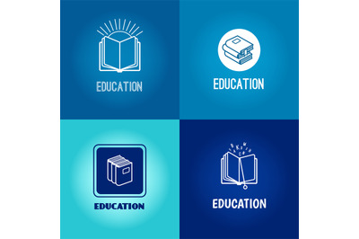 Vector education logo set