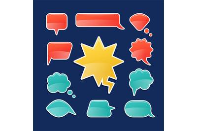 Cartoon speech bubbles