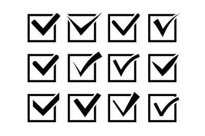 Check mark icon set