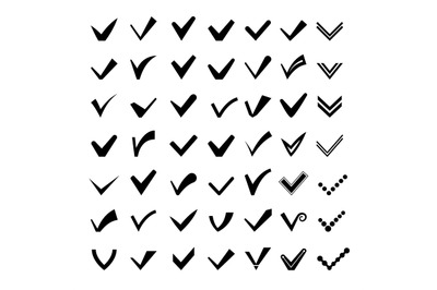 Ticks or check marks icons