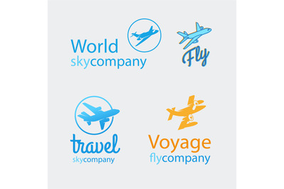 Travel logo set