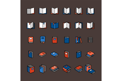 Book color icons