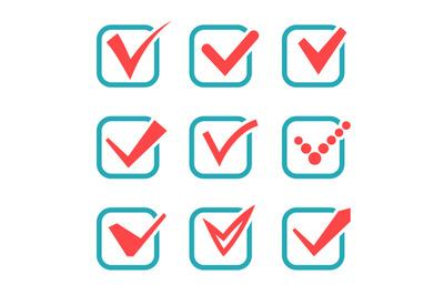 Tick check marks icons