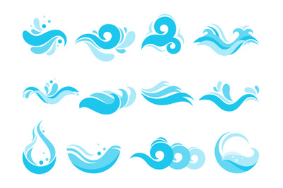 Sea water splash. Spa pool waves, ocean surf tide and waters swirls is