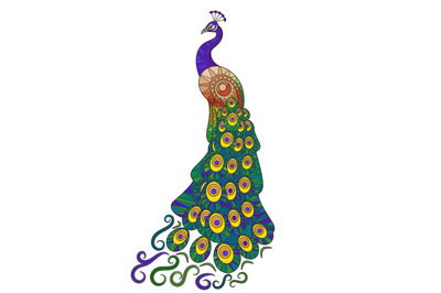 Colorful Peacock Icon