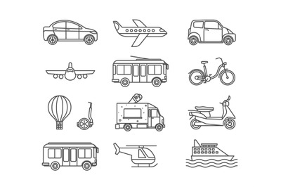 Transport line icons