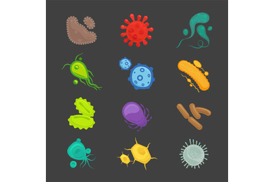 Virus vector icons