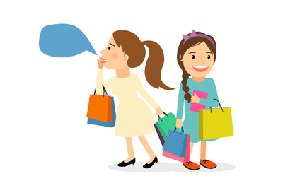 Women with shopping bags