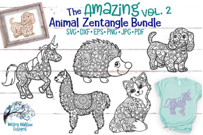 The Amazing Animal Zentangle Volume 2 SVG Bundle