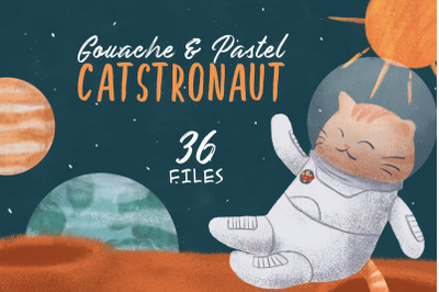 Gouache &amp; Pastel Catstronaut Collection