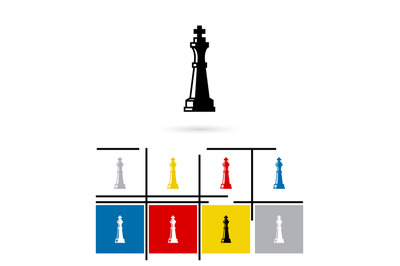 Chess queen icon vector