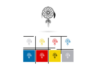 Dream catcher icon vector