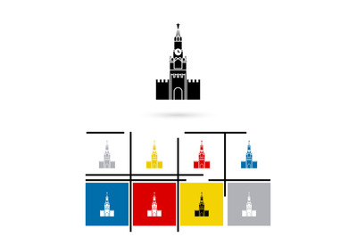 Kremlin in Moscow icon vector