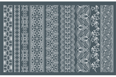 Vertical seamless lace borders