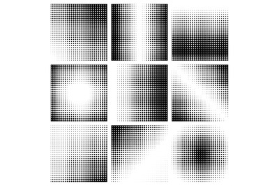 Halftone dots on white background