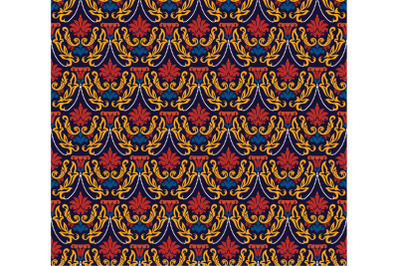 Colorful  seamless damask