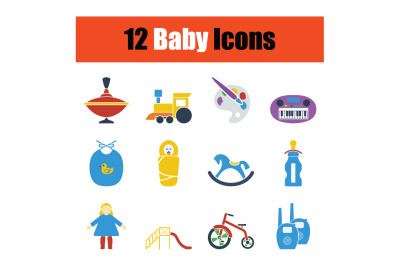 Set of baby icons