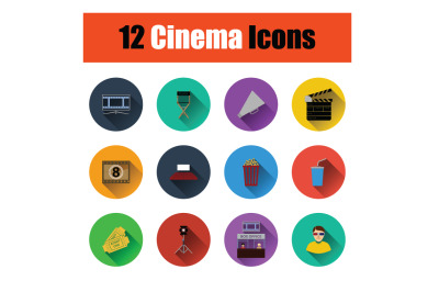 Set of cinema icons