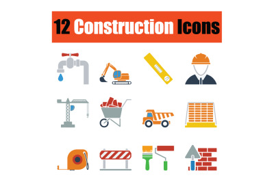 Construction icon set