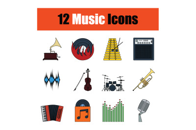 Music icon set