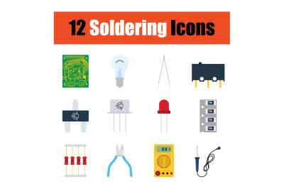 Set of soldering  icons