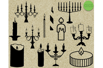 candle svg, svg files, vector, clipart, cricut, download